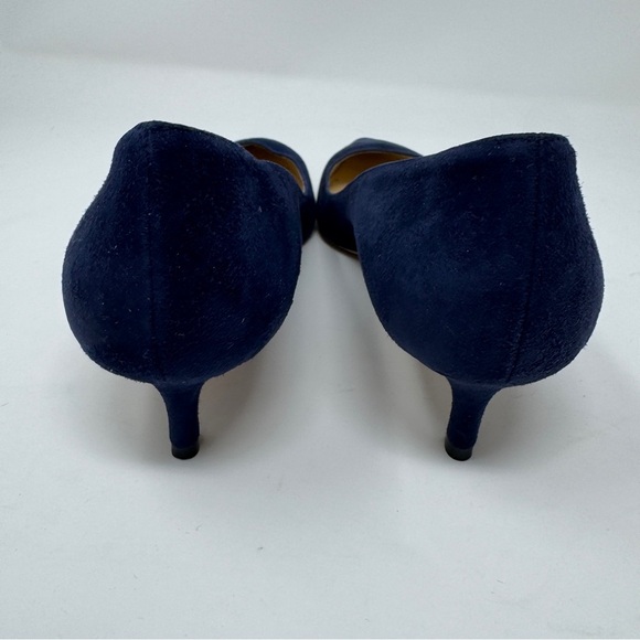Jimmy Choo Romy 40mm Suede Pumps Navy Blue Heels Size 38.5 - Picture 8 of 12